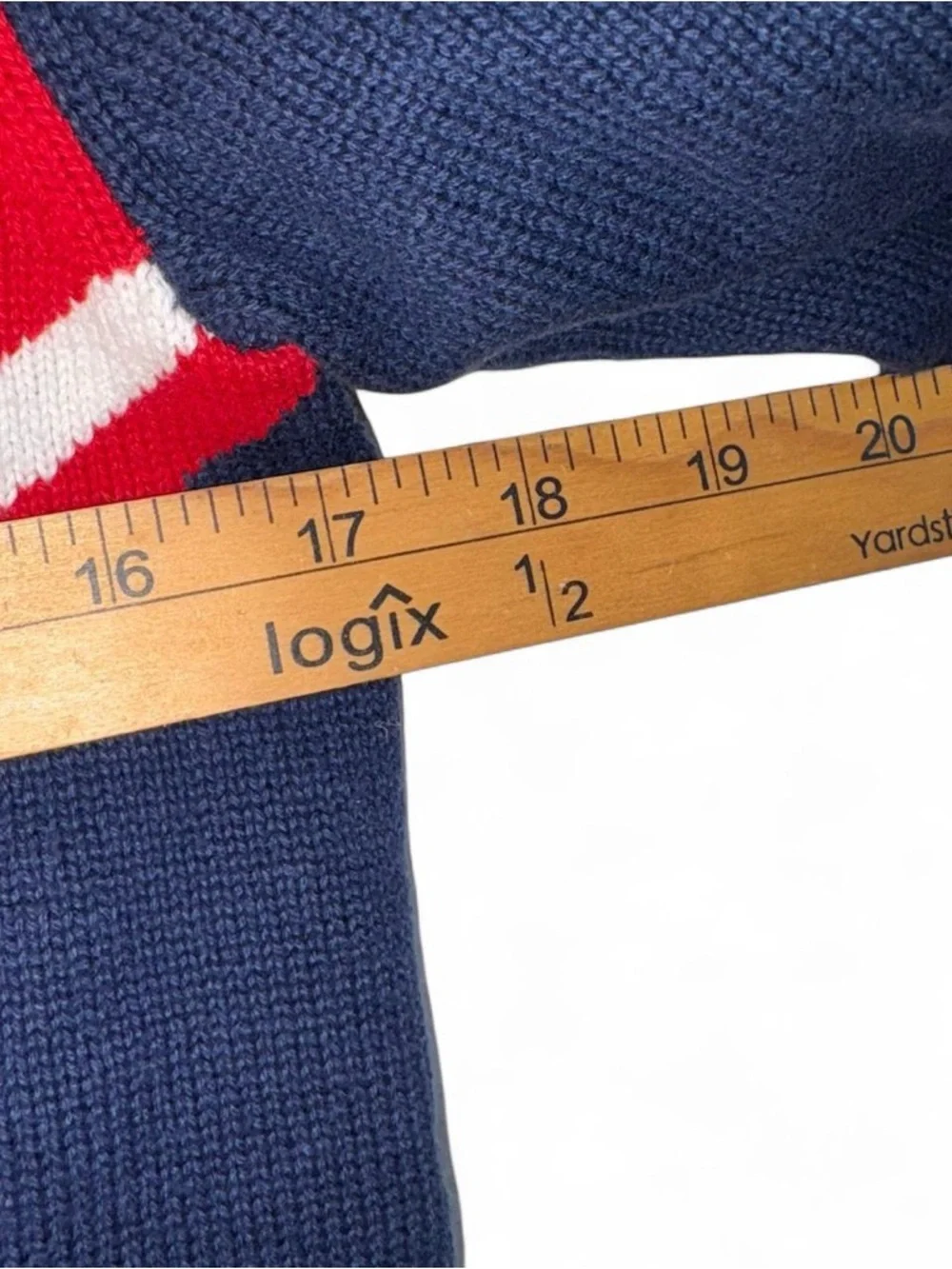 GAP Navy Star Wars Crewneck Sweater with Red, Blue, Yellow Stripes